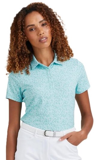 PING Aeria Printed polo femme imprimé, splash