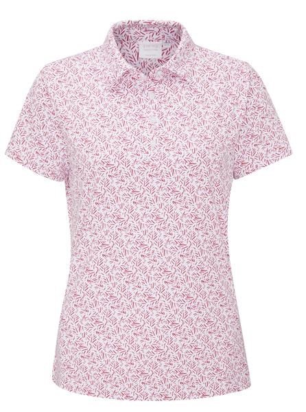PING Aeria Printed polo femme, fuchsia foliage