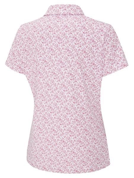 PING Aeria Printed polo femme, fuchsia foliage