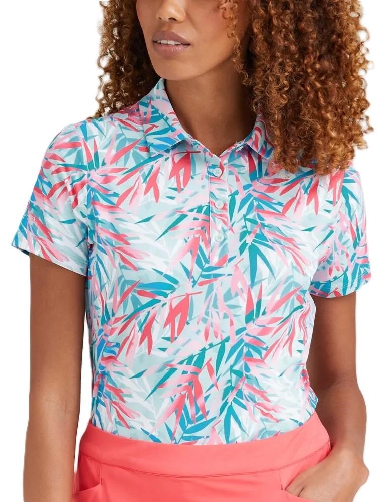 PING Aeria Printed polo femme, tropic retreat