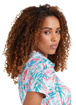 PING Aeria Printed polo femme, tropic retreat
