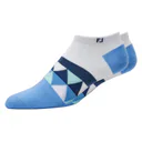 FootJoy ProDry Lightweight Low-Cut Fashion chaussettes de golf, blanc/bleu/marine