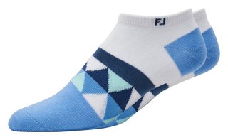 FootJoy ProDry Lightweight Low-Cut Fashion chaussettes de golf, blanc/bleu/marine