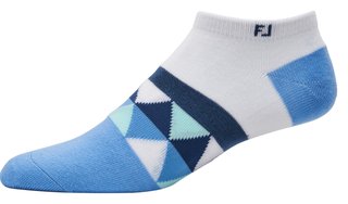 FootJoy ProDry Lightweight Low-Cut Fashion chaussettes de golf, blanc/bleu/marine