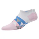 FootJoy ProDry Lightweight Low-Cut Fashion chaussettes femme, blanc/rose clair/bleu