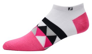 FootJoy ProDry Lightweight Low-Cut Fashion chaussettes femme, blanc/rose