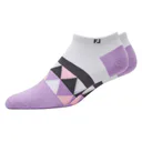 FootJoy ProDry Lightweight Low-Cut Fashion chaussettes femmes, blanc/violet/gris