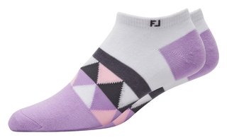 FootJoy ProDry Lightweight Low-Cut Fashion chaussettes femmes, blanc/violet/gris