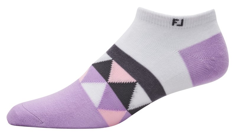 FootJoy ProDry Lightweight Low-Cut Fashion chaussettes femmes, blanc/violet/gris