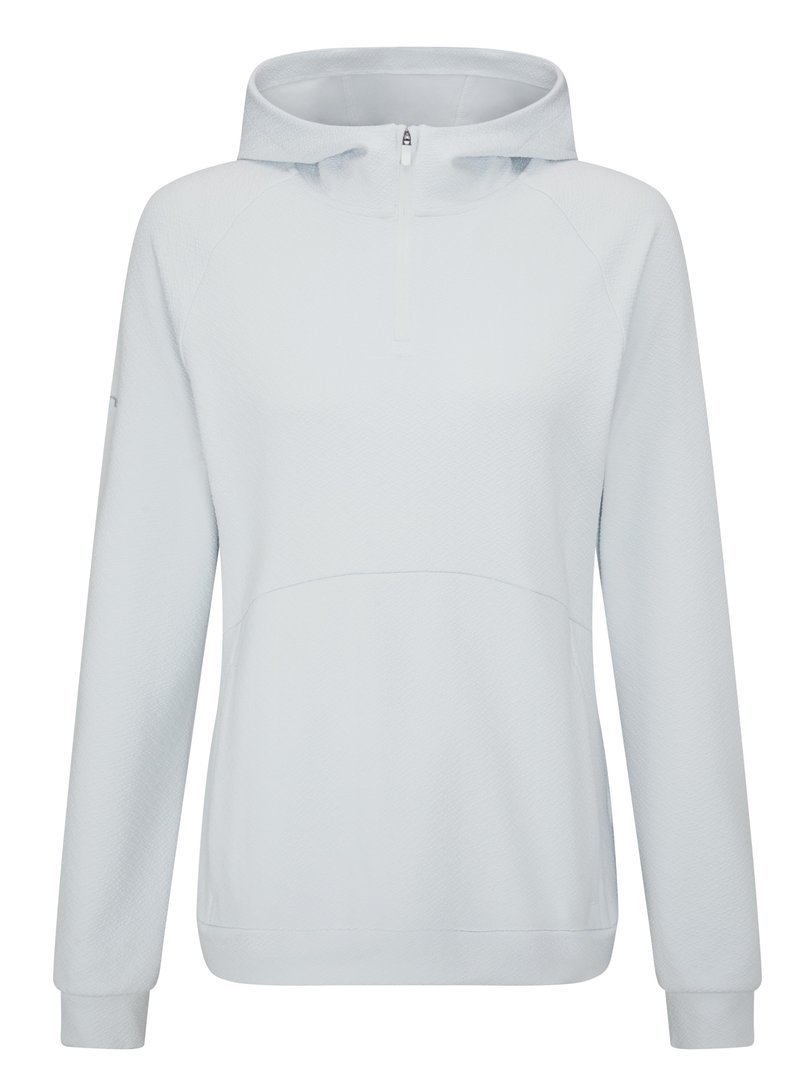 PING Rhona Textured sweat à capuche femme, gris doux