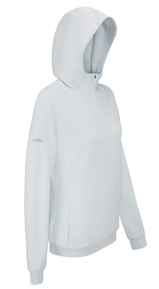 PING Rhona Textured sweat à capuche femme, gris doux