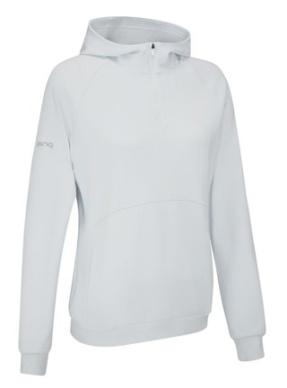 PING Rhona Textured sweat à capuche femme, gris doux