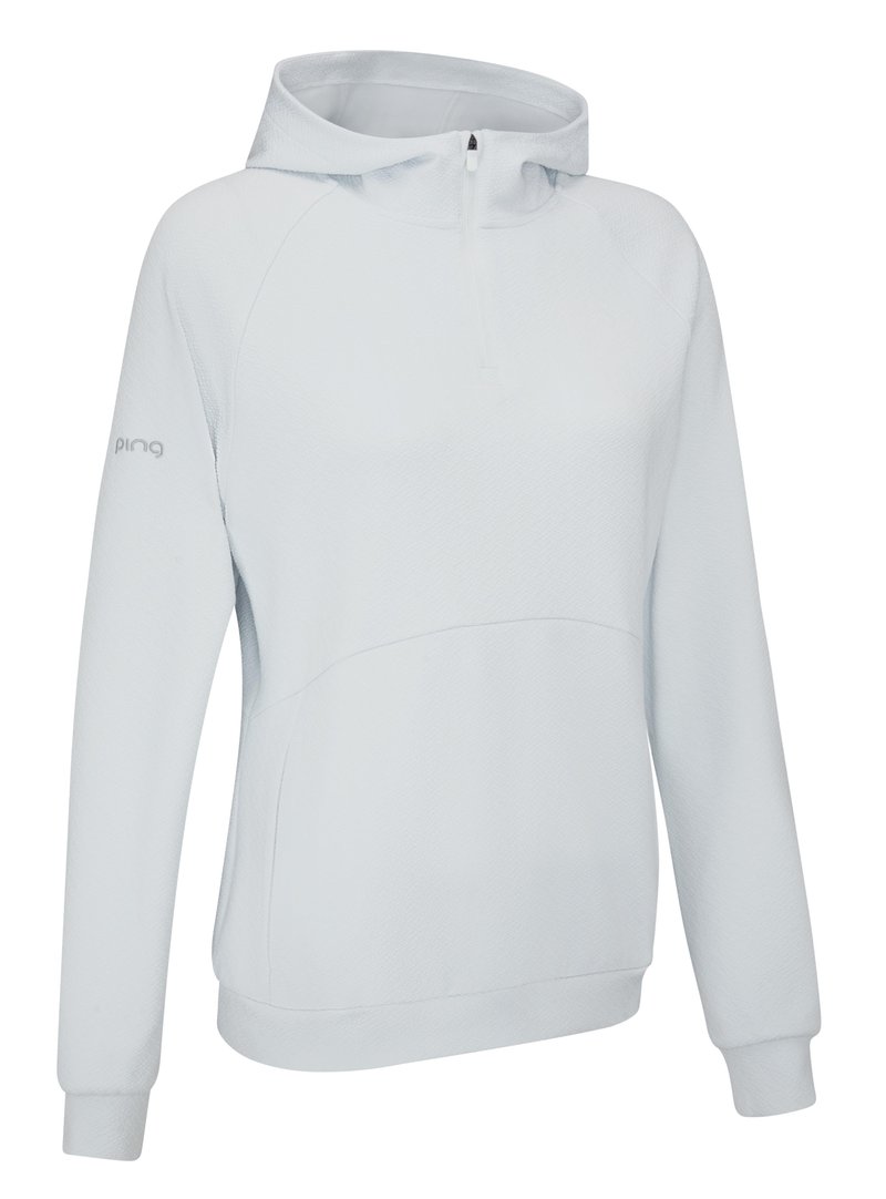 PING Rhona Textured sweat à capuche femme, gris doux