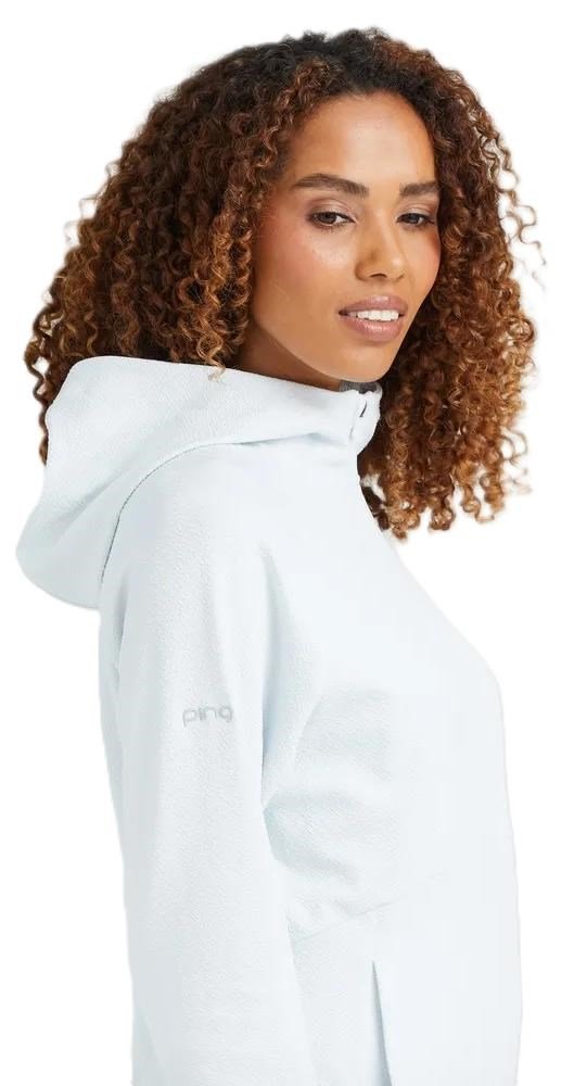 PING Rhona Textured sweat à capuche femme, gris doux