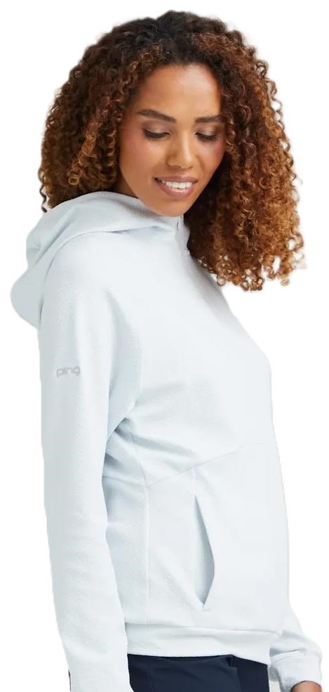 PING Rhona Textured sweat à capuche femme, gris doux