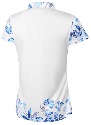Fashion Sports Wear Tirana polo femme, blanc/bleu