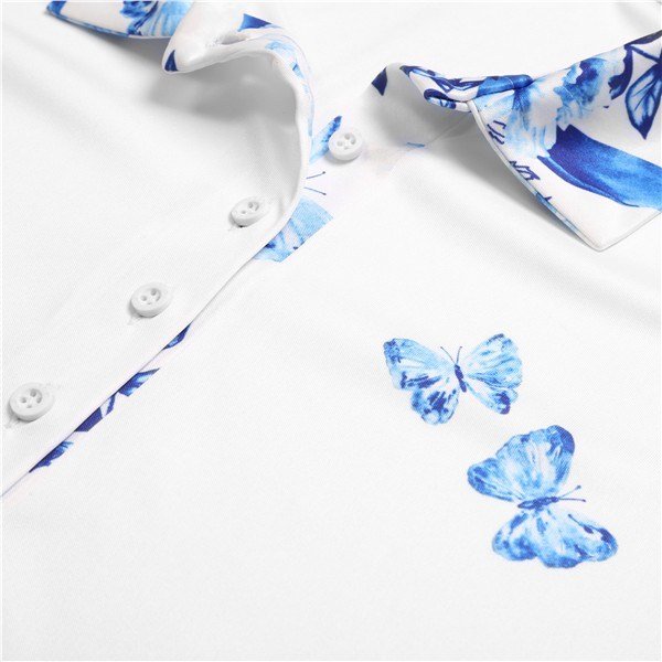 Fashion Sports Wear Tirana polo femme, blanc/bleu