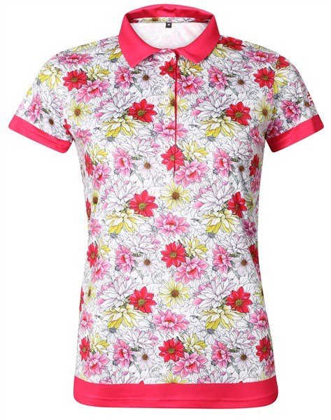 Fashion Sports Wear Luanda polo femme, blanc/rouge