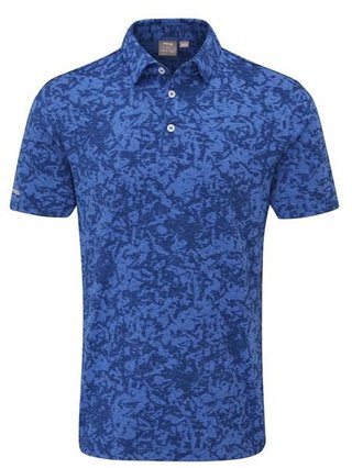 PING Marek Camo Jacquard polo homme, bright cobalt multi