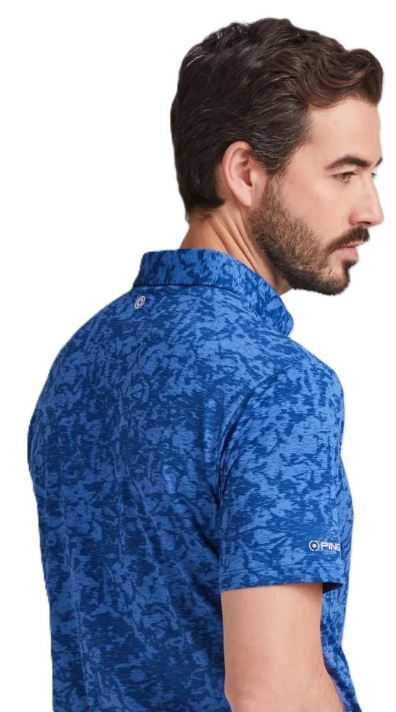 PING Marek Camo Jacquard polo homme, bright cobalt multi