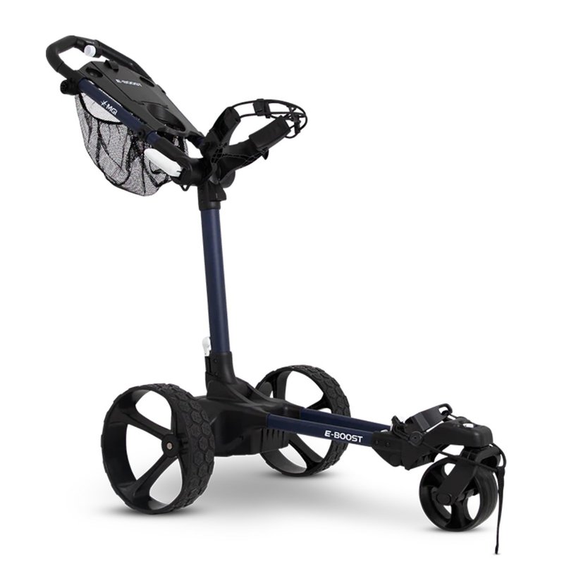 MGI E-Boost hybrid golf trolley 2026 chariot électrique, bleu mat