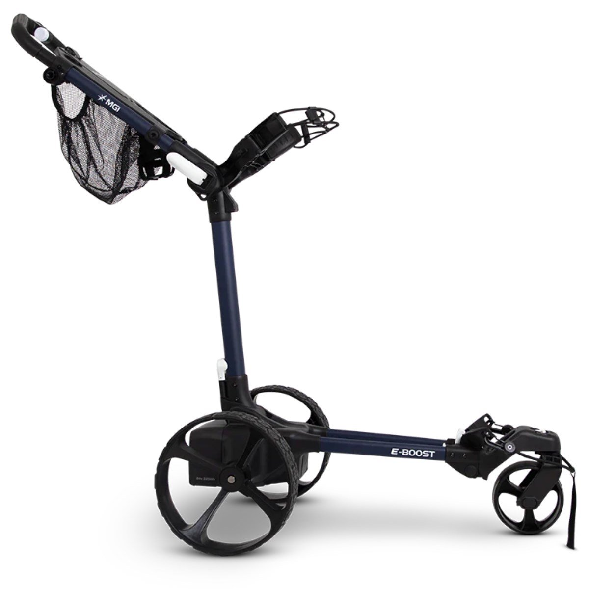 MGI E-Boost hybrid golf trolley 2026 chariot électrique, bleu mat