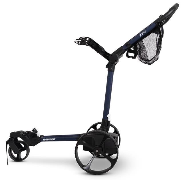 MGI E-Boost hybrid golf trolley 2026 chariot électrique, bleu mat