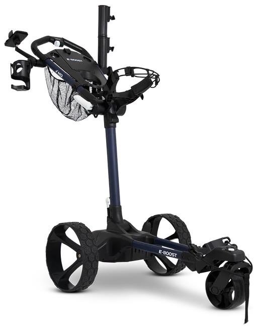MGI E-Boost hybrid golf trolley 2026 chariot électrique, bleu mat