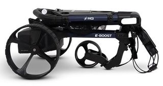 MGI E-Boost hybrid golf trolley 2026 chariot électrique, bleu mat
