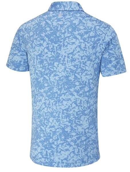PING Marek Camo Jacquard polo homme, baltic sea multi