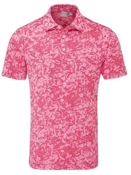 PING Marek Camo Jacquard polo homme, rhapsody pink multi