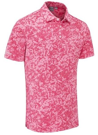PING Marek Camo Jacquard polo homme, rhapsody pink multi