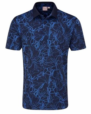 PING Orlando polo homme, marine/bright cobalt