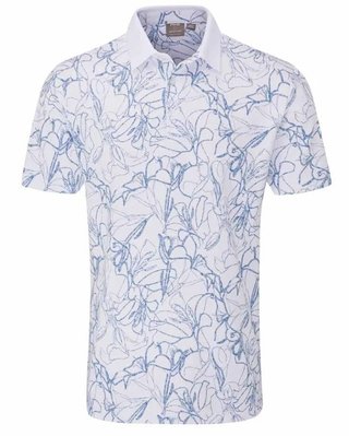 PING Orlando polo homme, blanc/stellar