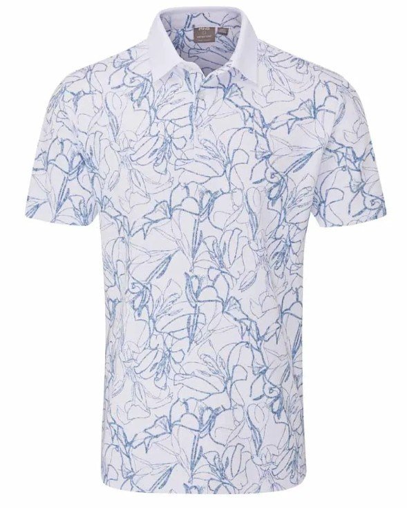 PING Orlando polo homme, blanc/stellar