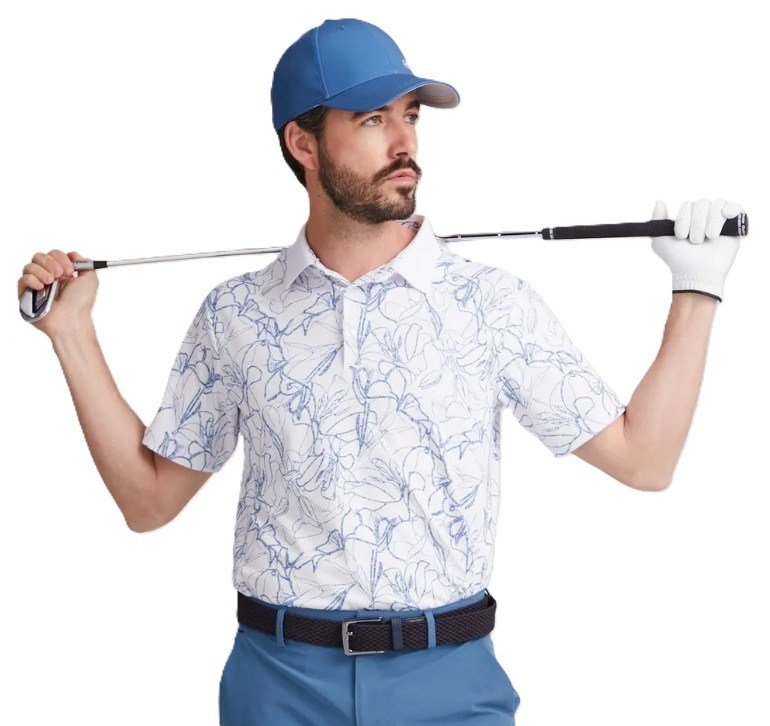PING Orlando polo homme, blanc/stellar