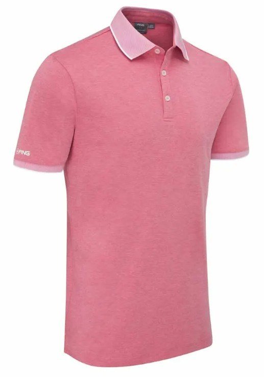 PING Gideon polo homme, rhapsody pink marl