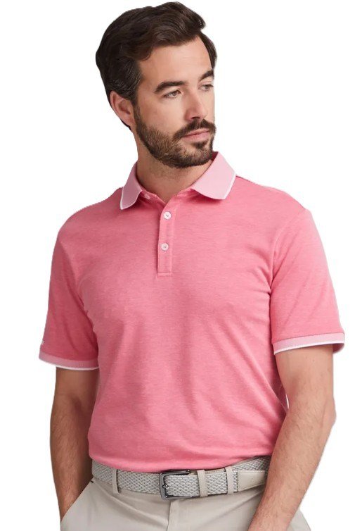 PING Gideon polo homme, rhapsody pink marl