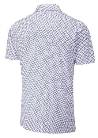 PING Ephron Printed polo homme, white/pink haze multi