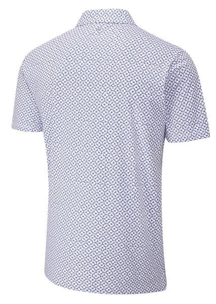 PING Ephron Printed polo homme, white/pink haze multi