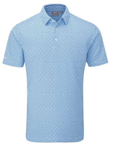 PING Ephron Printed polo homme, baltic sea multi