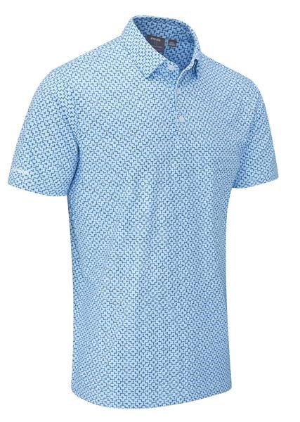 PING Ephron Printed polo homme, baltic sea multi