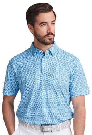 PING Ephron Printed polo homme, baltic sea multi
