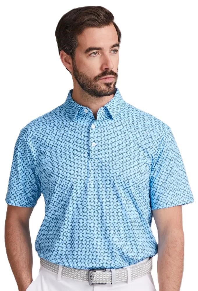 PING Ephron Printed polo homme, baltic sea multi