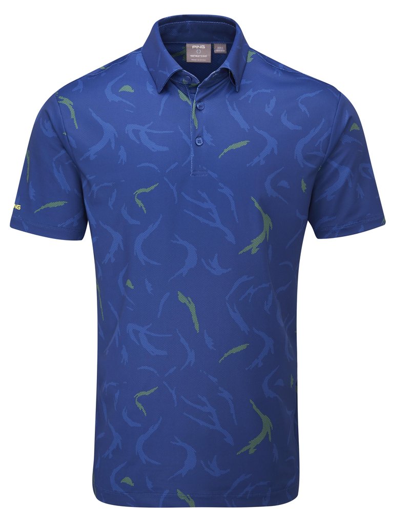 PING Ephron Printed polo homme, inky multi