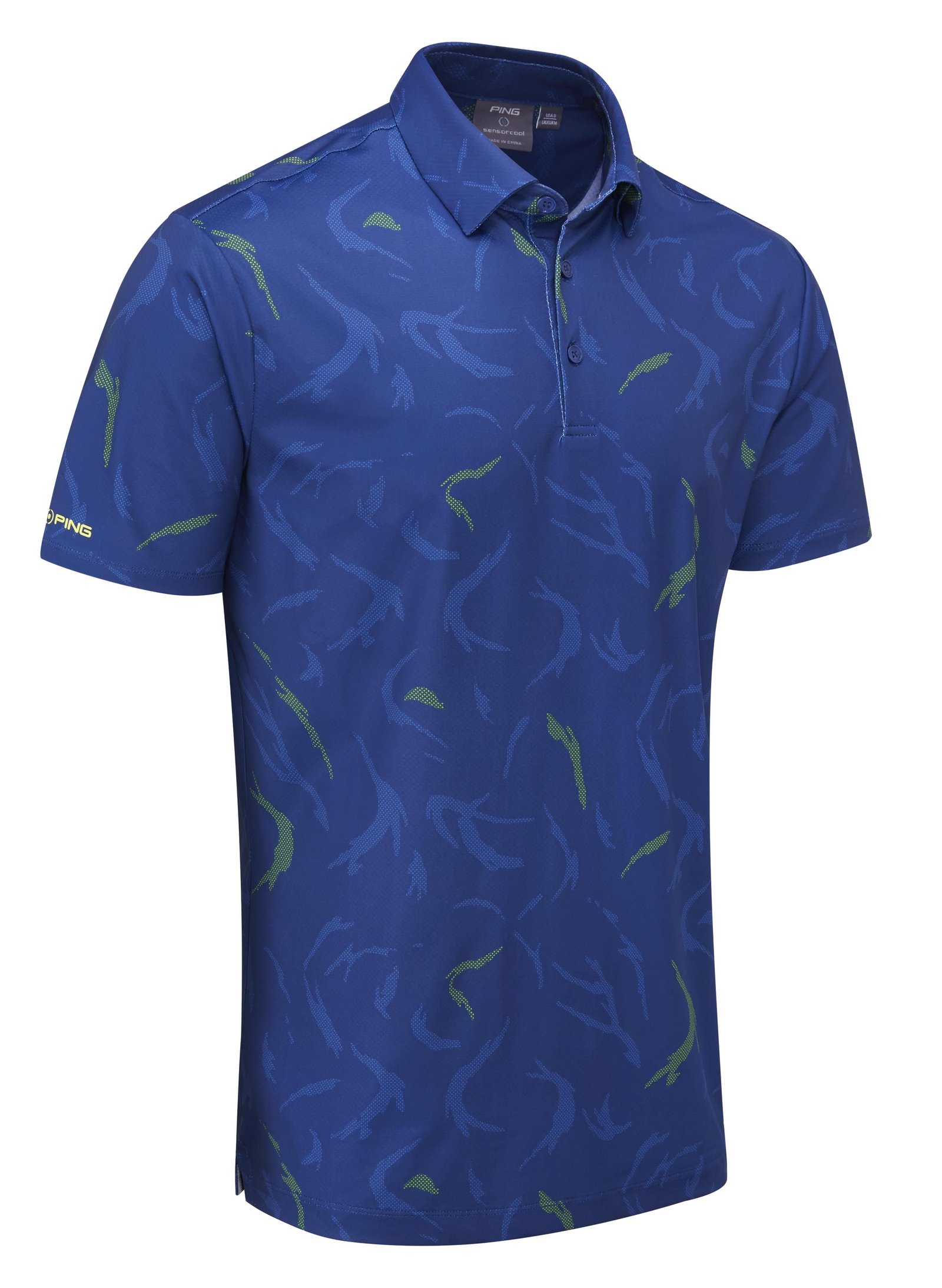 PING Ephron Printed polo homme, inky multi