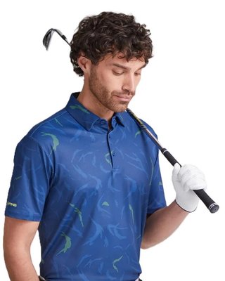 PING Ephron Printed polo homme, inky multi