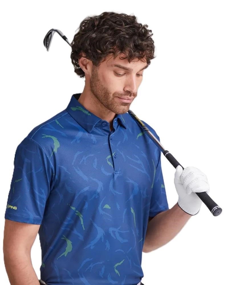 PING Ephron Printed polo homme, inky multi