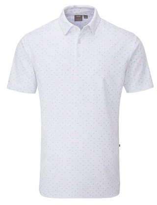 PING Ephron Printed polo homme, blanc/green bay multi