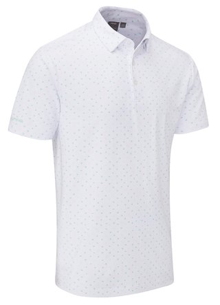 PING Ephron Printed polo homme, blanc/green bay multi